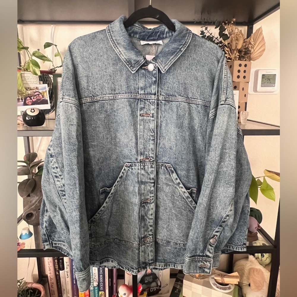 Plus Size Jean Denim Jacket